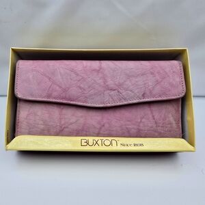 Buxton Pink Marble Leather Wallet